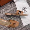 Top Quality Original Design Oran Sandals Leather Slippers Brown