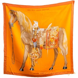 Original Design H Carre Mon Petit Cheval Mexicain Silk Scarf