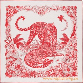 Original Design Jungle Love Tattoo Silk Twill Scarf
