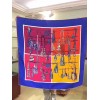 Original Design Passementerie Quadri Silk Twill Scarf