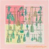 Original Design Passementerie Quadri Silk Twill Scarf